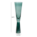 Flute Green Champagne Glasses - Set of 4