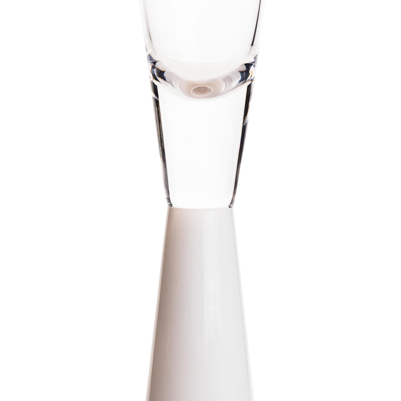 Flute White Champagne Glasses - Set of 4