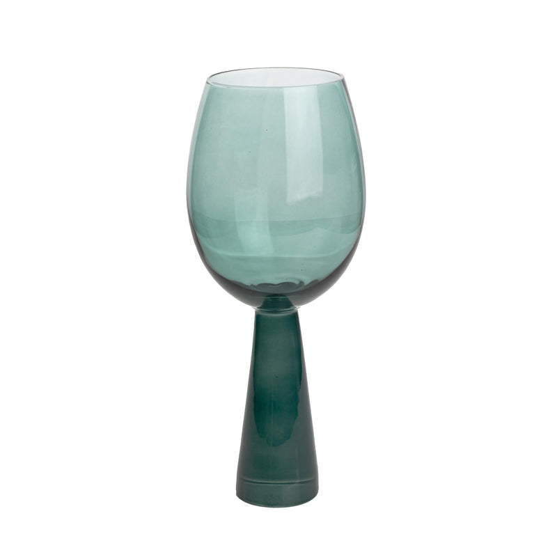Rose Green Wine Glasses - Set of 4