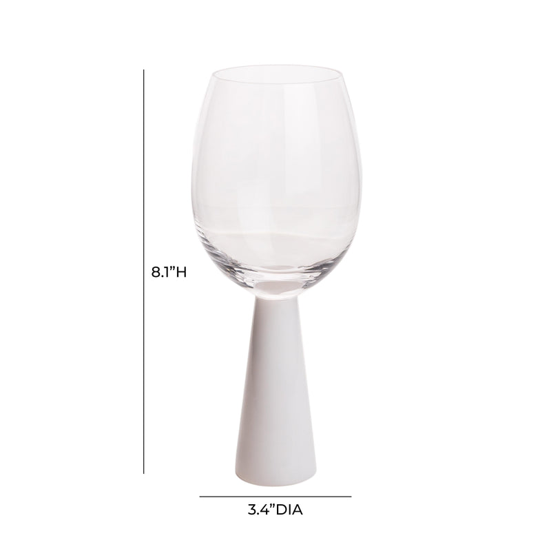 Rose White Wine Glasses - Set of 4