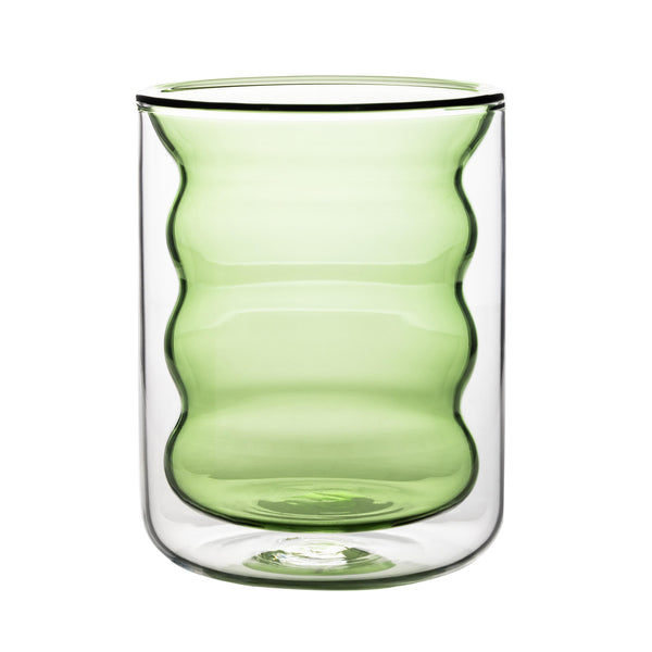 Waves Green Water Glass - Set of 4