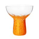 Dottie Clear Orange Dots Handblown Cocktail Glass - Set of 4
