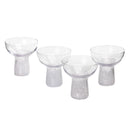 Dottie Clear White Dots Handblown Cocktail Glass - Set of 4