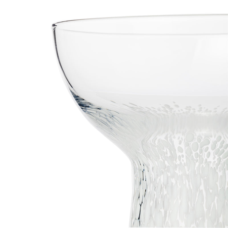Dottie Clear White Dots Handblown Cocktail Glass - Set of 4