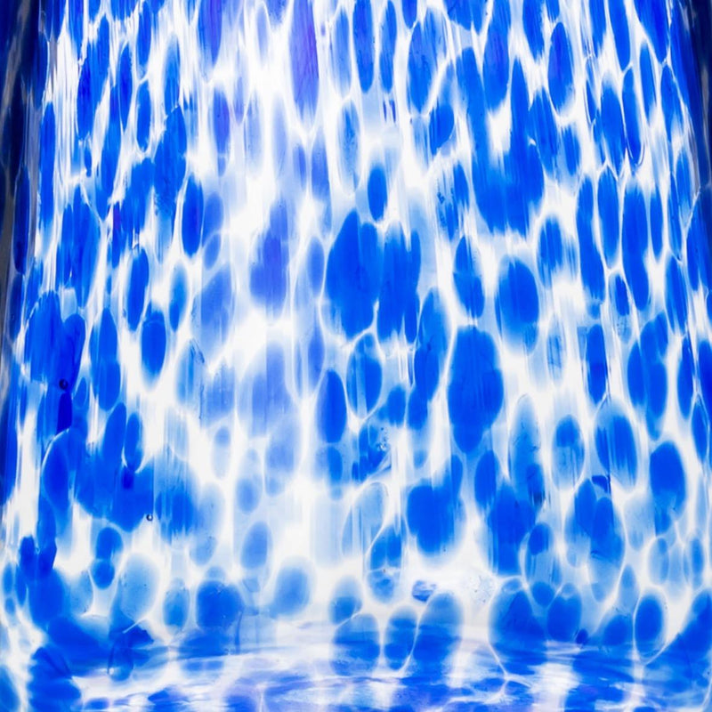 Dottie Blue Dots Handblown Cocktail Glass - Set of 4