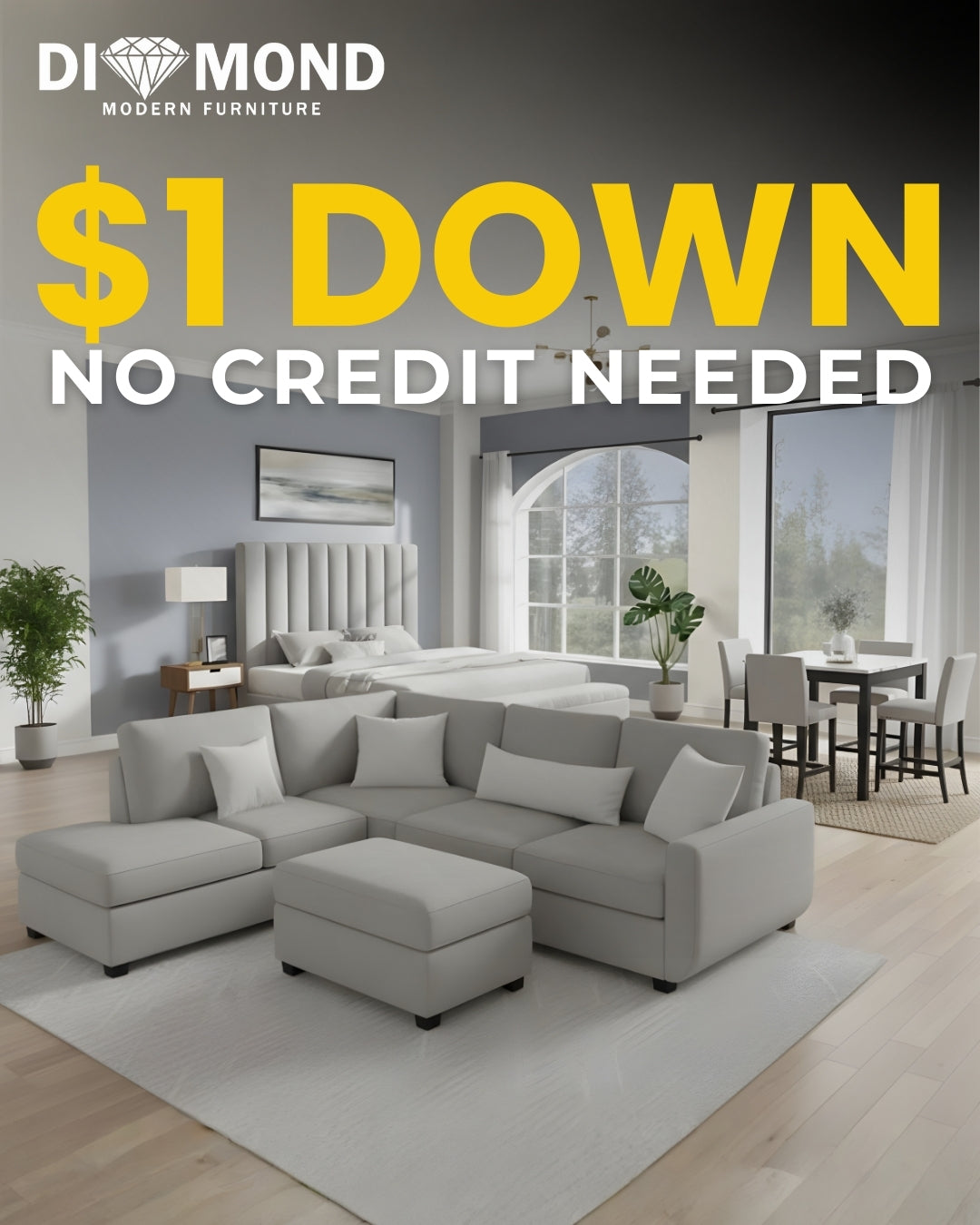 Rocket 3 Room Package Includes Free Mattress