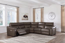 3-Piece Power Reclining Sectional Loveseat with Console