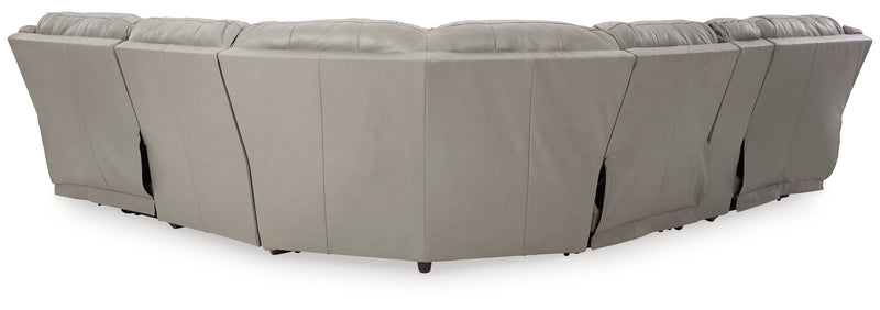 Dunleith 3-Piece Power Reclining Sectional Loveseat with Console