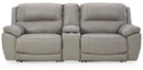 Dunleith 3-Piece Power Reclining Sectional Loveseat with Console