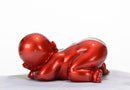 XD0052 Modern Red Baby Sleeping Sculpture