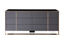 Nova Domus Cartier Modern Black & Rosegold Dresser