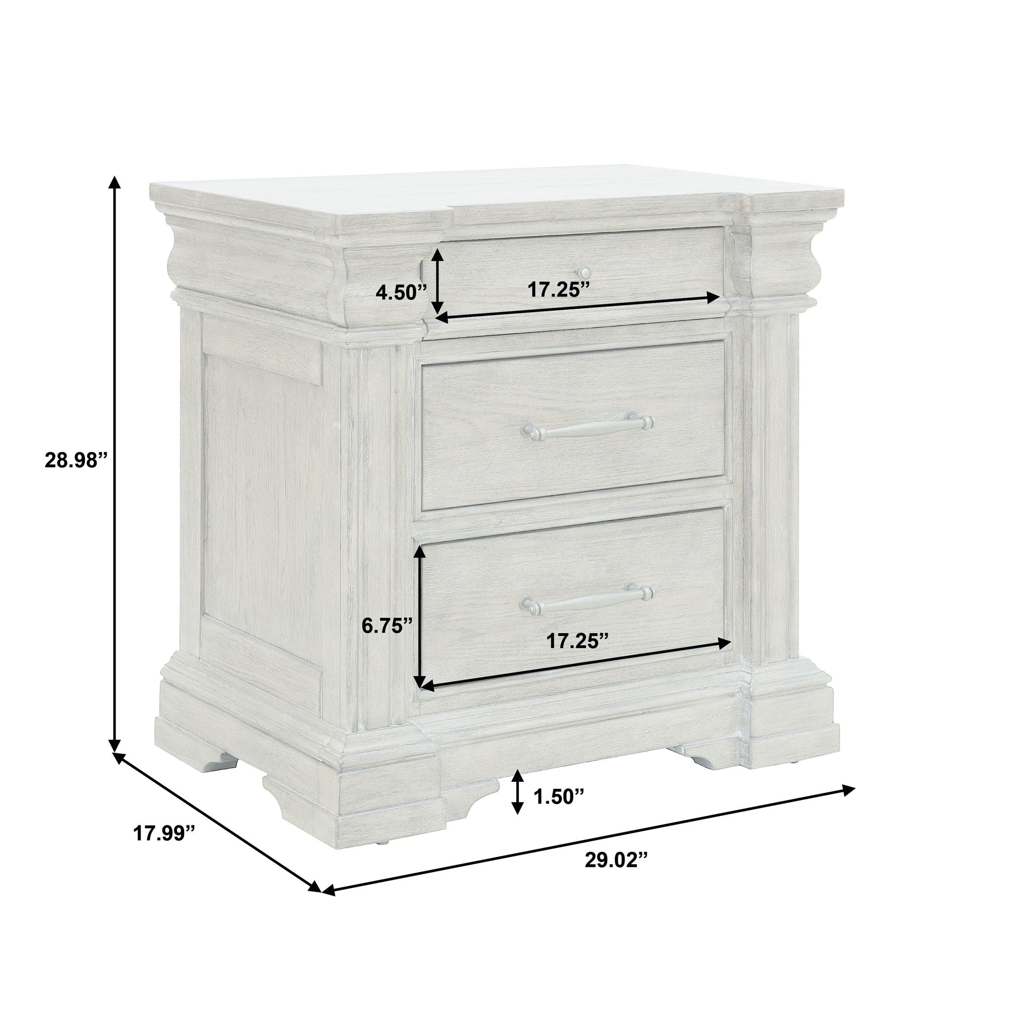 Madison Ridge - 3 Drawer Nightstand