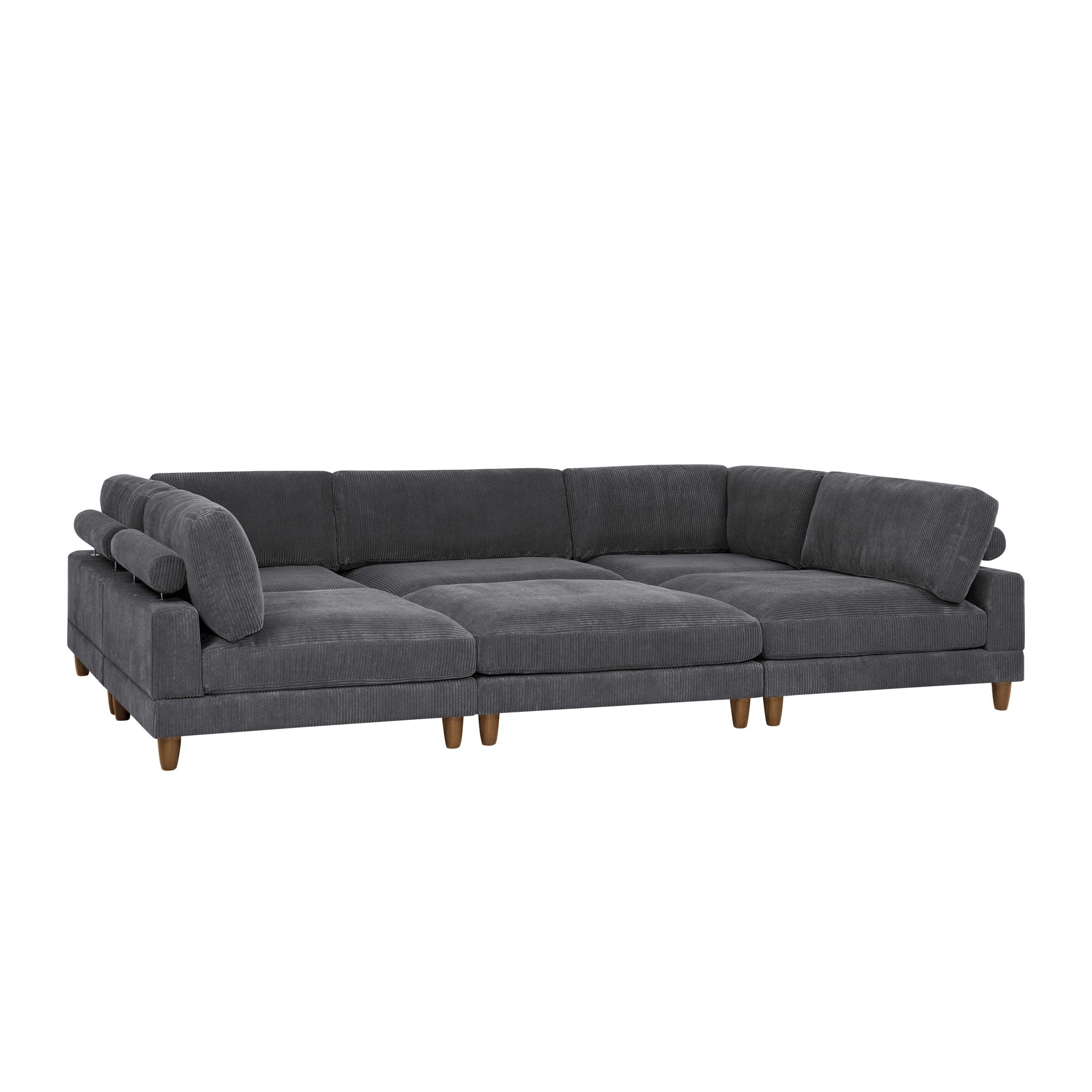 Modern Modular Sectional With Adjustable Back Support