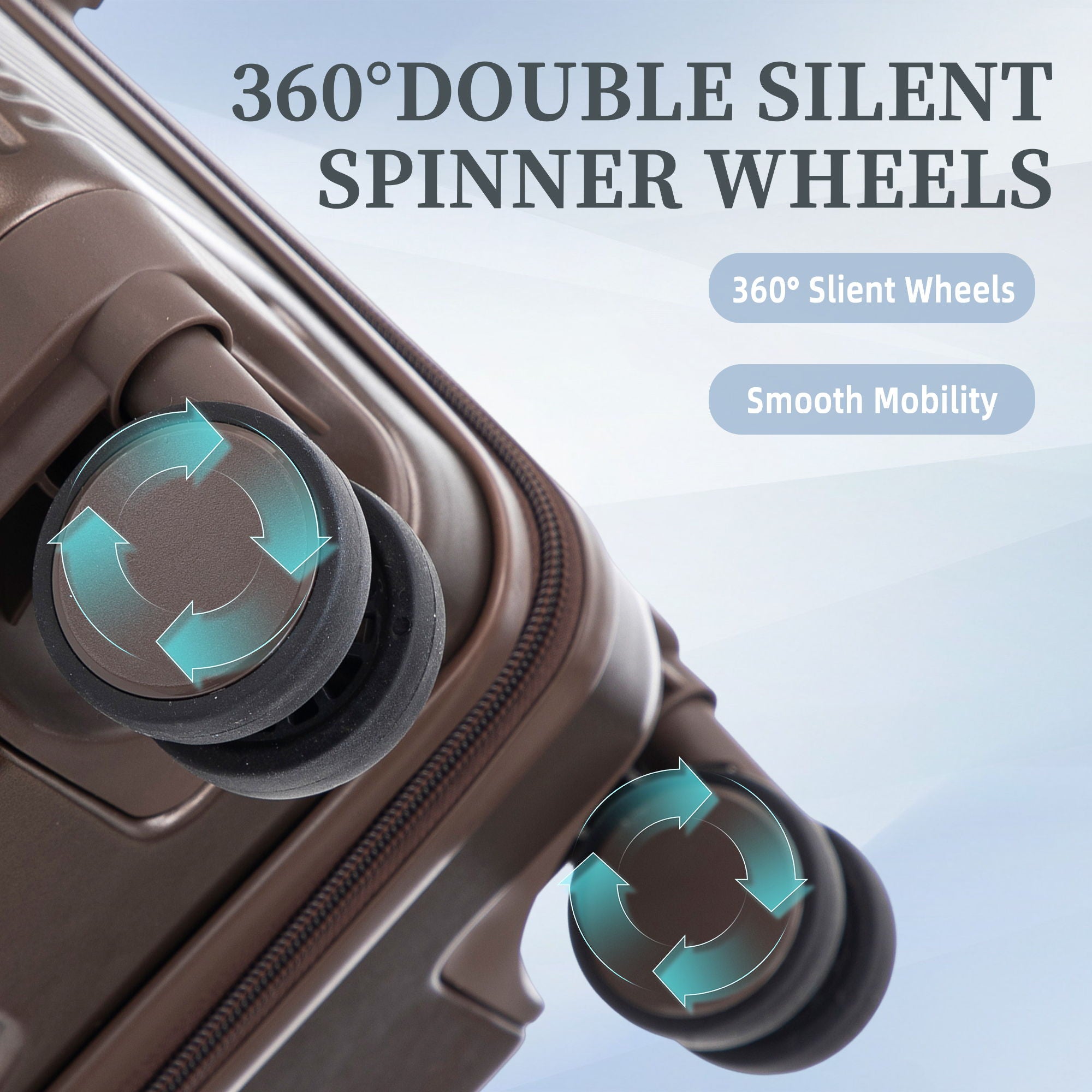 20" / 24" / 28" 3 Pieces / Set Spinner Wheel Luggage, Carry On Suitcase, Matching Color, TSA Combination Lock