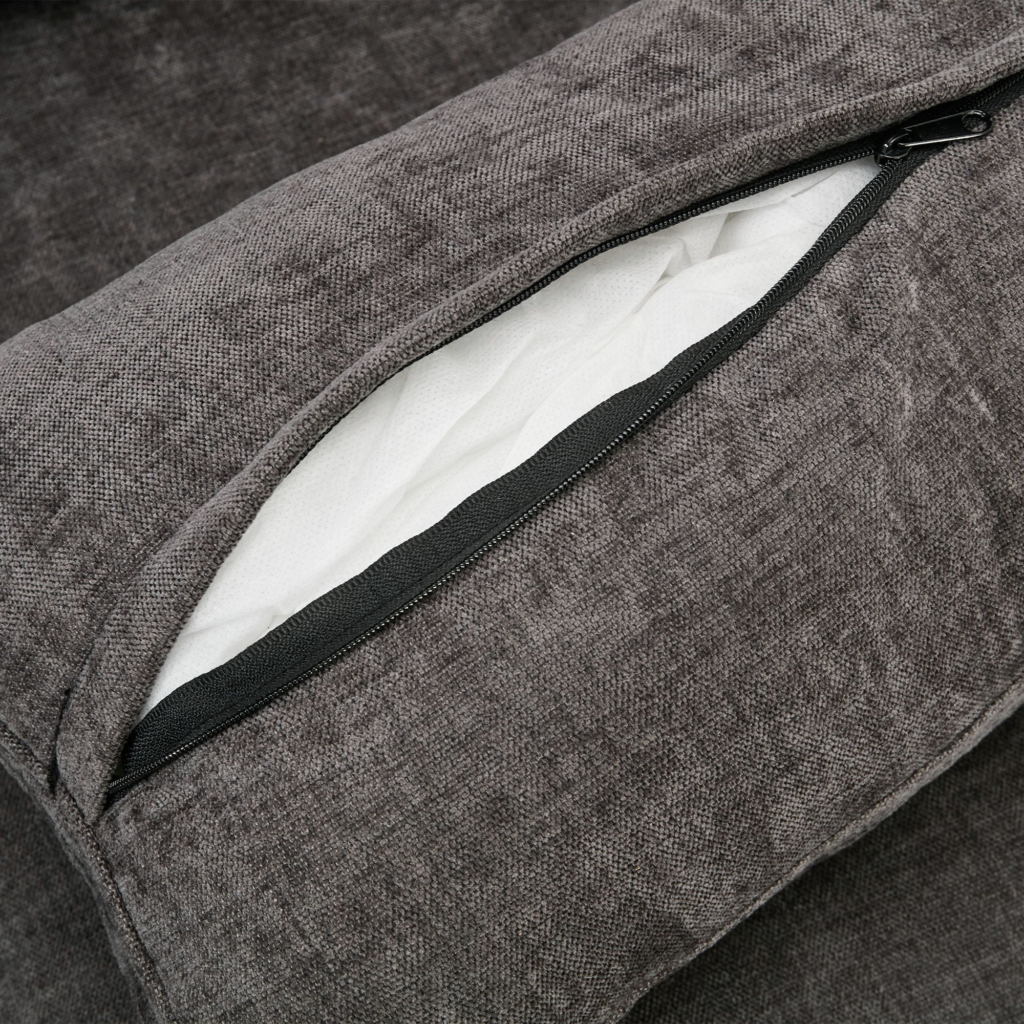 Cozy Upholstered 3 Seater Sofa With Double Cushion