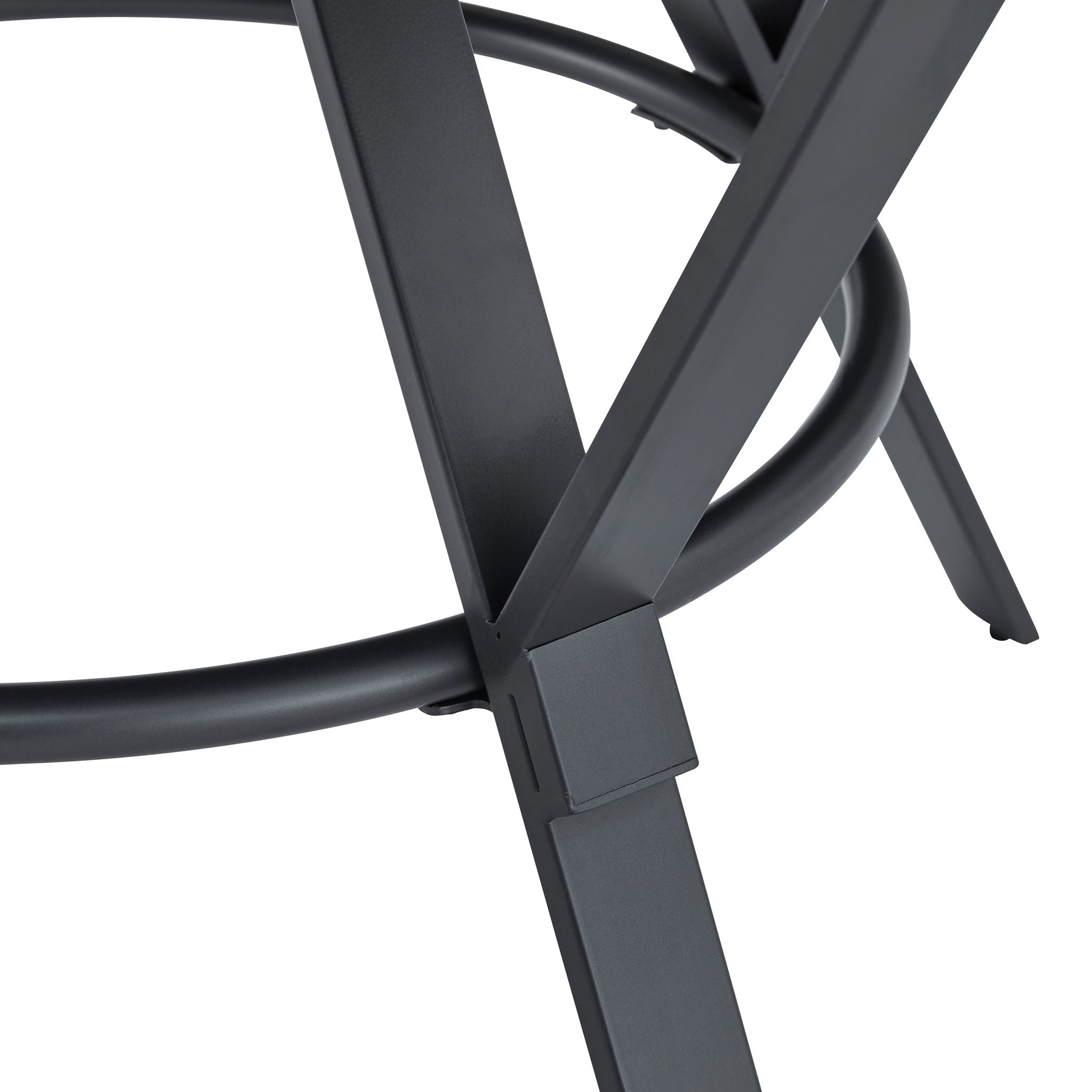 Modern Style Indoor Dining Round Table With Metal Legs - Light Birch