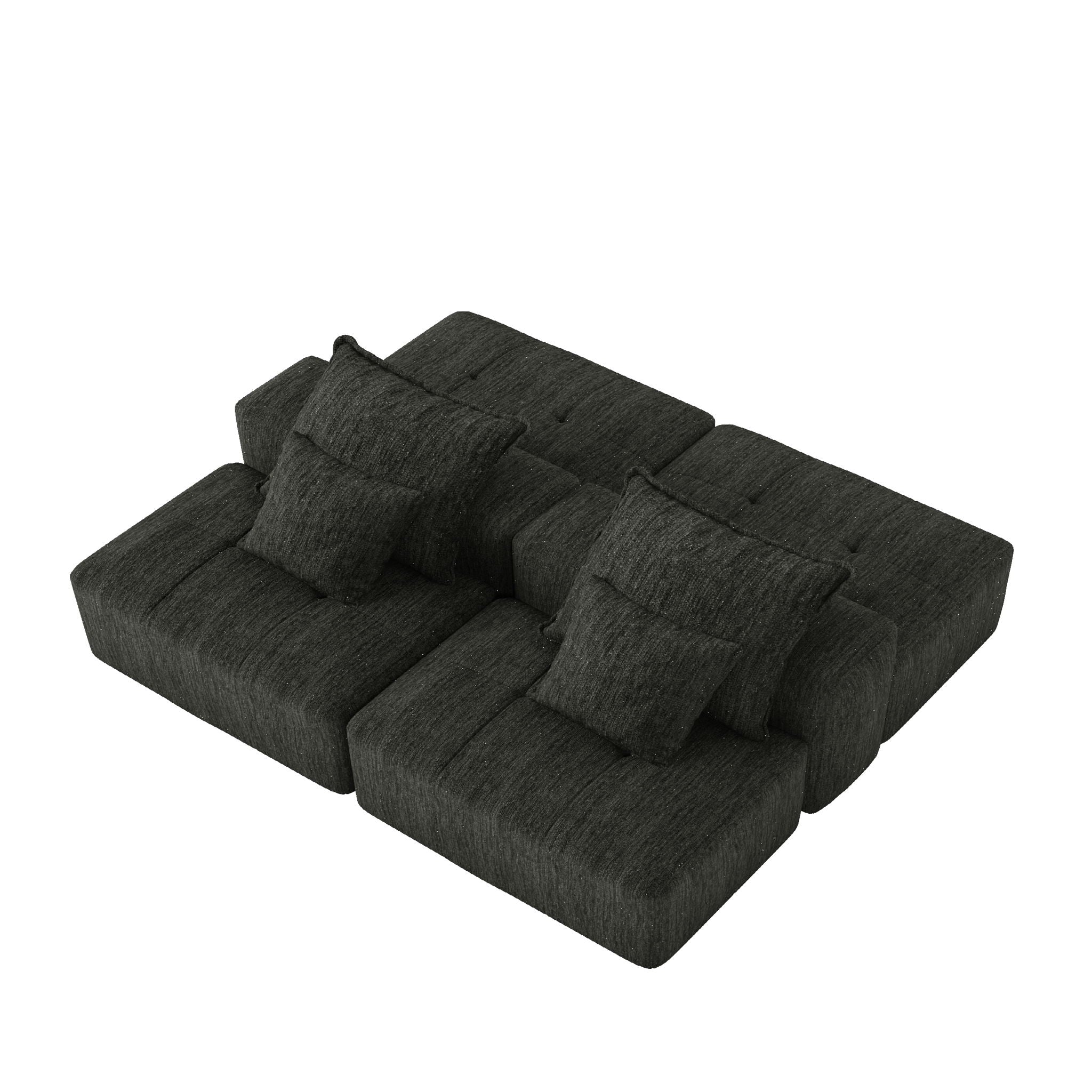 Modern Oversized Diy Combination Modular Sectional Sofa With Pillows