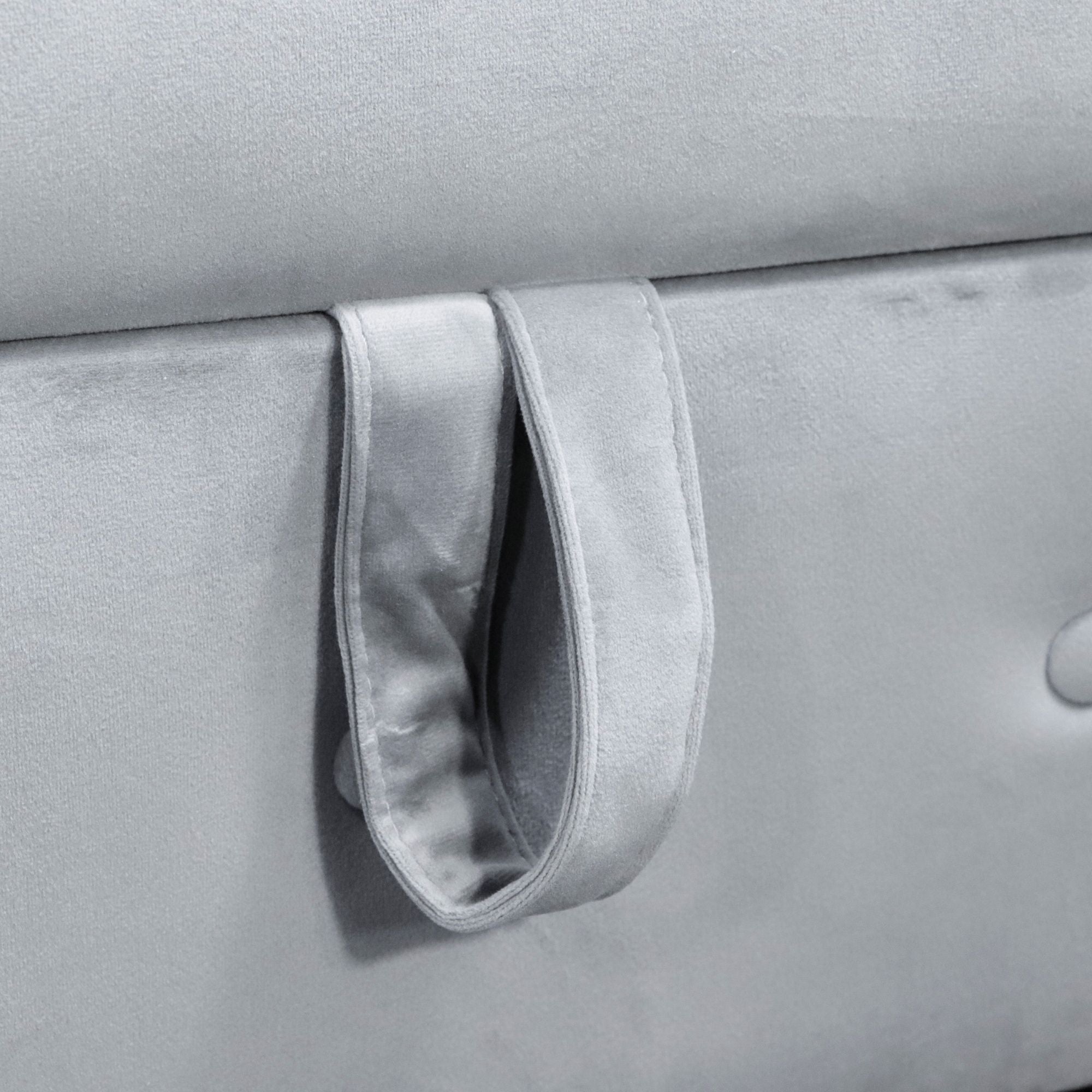 Chaise Lounge Indoor, Lounge Chair For Bedroom With Storage & Pillow, Modern Upholstered Rolled Arm Chase Lounge For Sleeping With Nailhead Trim For Living Room Bedroom Office