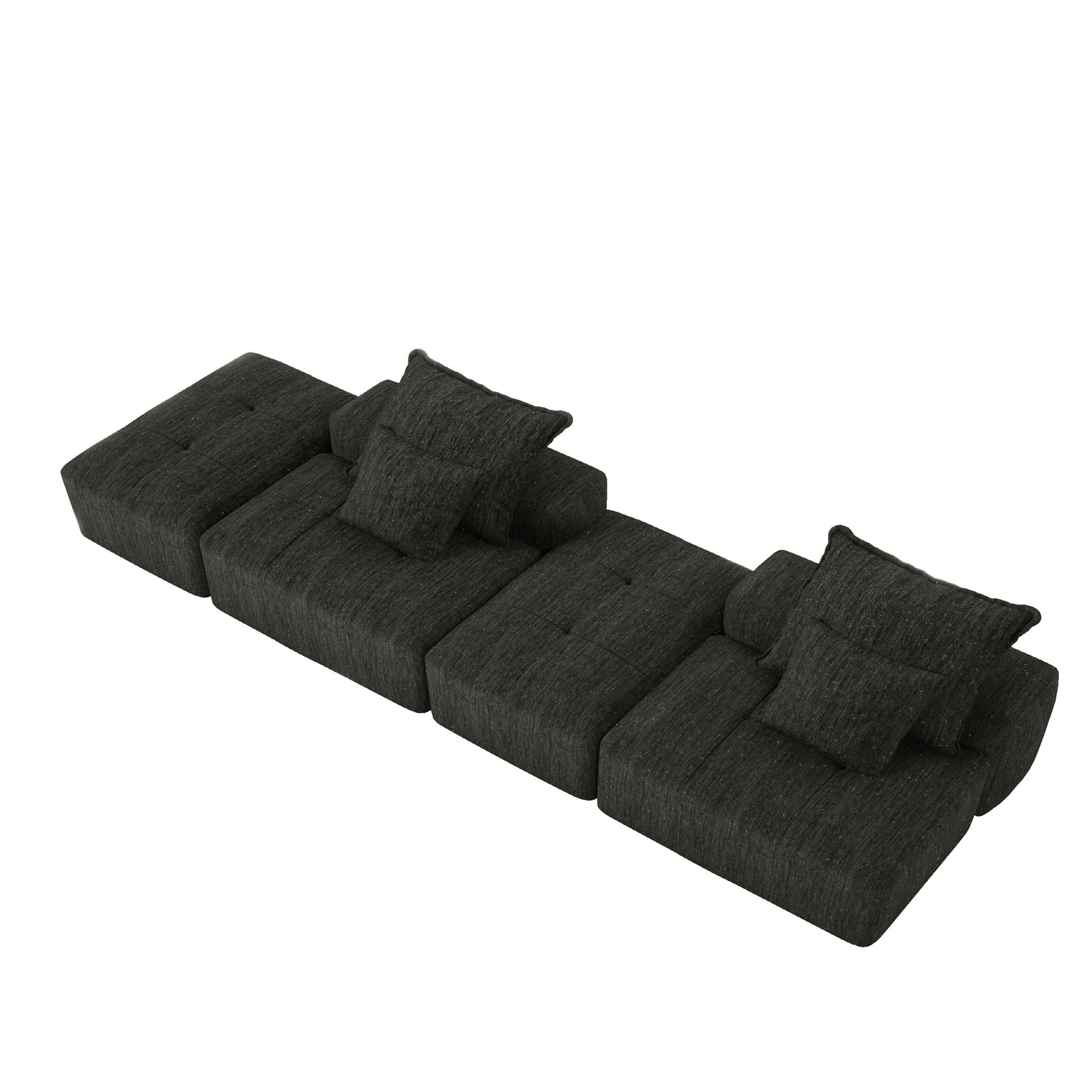Modern Oversized Diy Combination Modular Sectional Sofa With Pillows