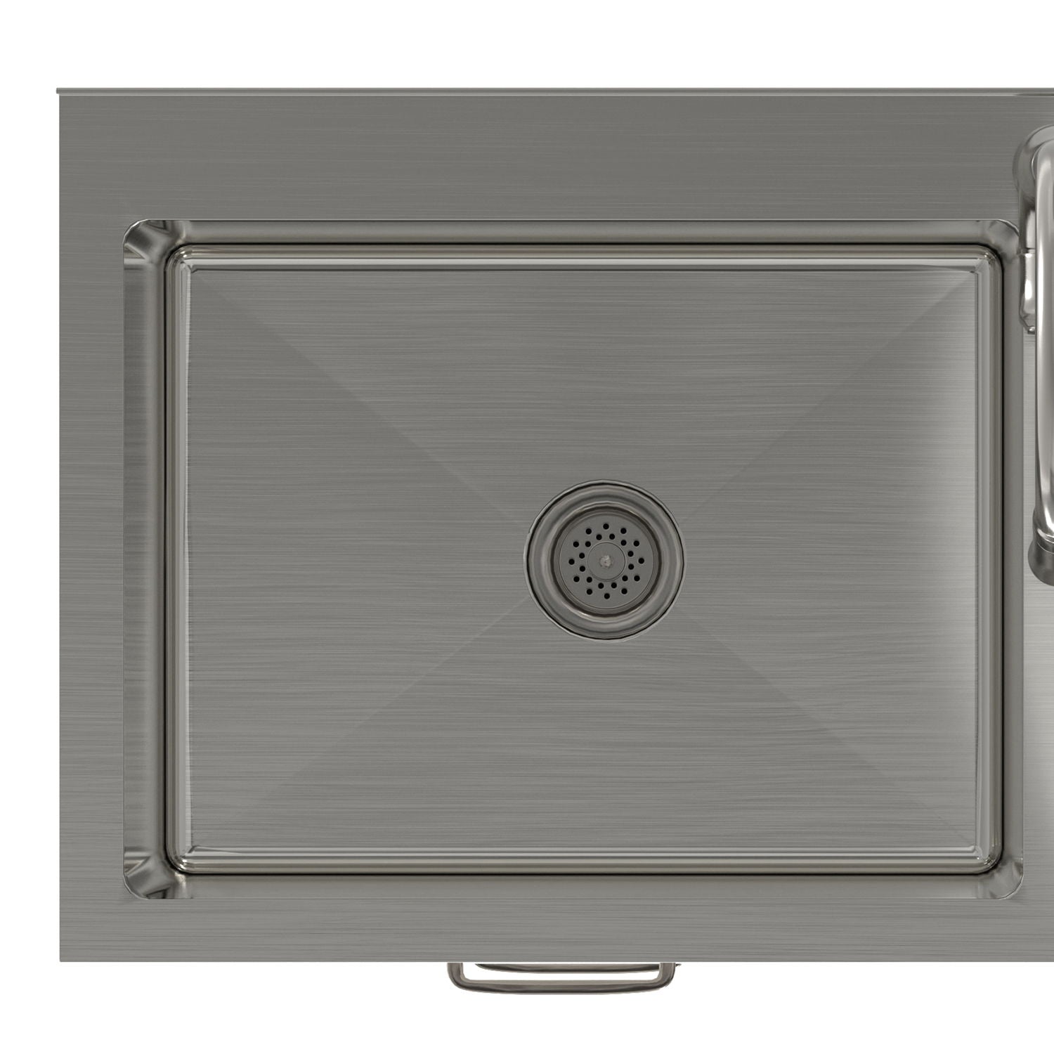 Darwin - Laundry Utility Sink And Cabinet With Dual Sinks, Pull Out Faucet - White