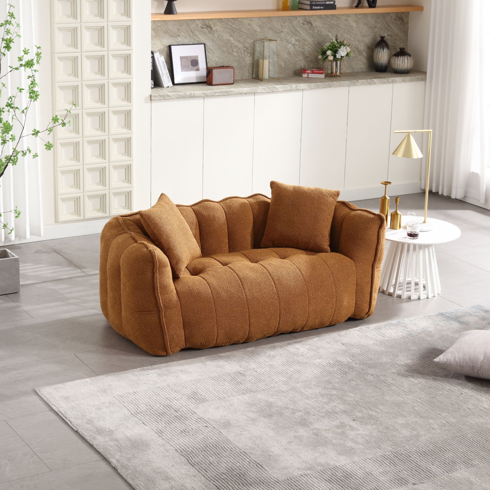 Cozy Beanbag Chair With High Resilience Foam Core For 2