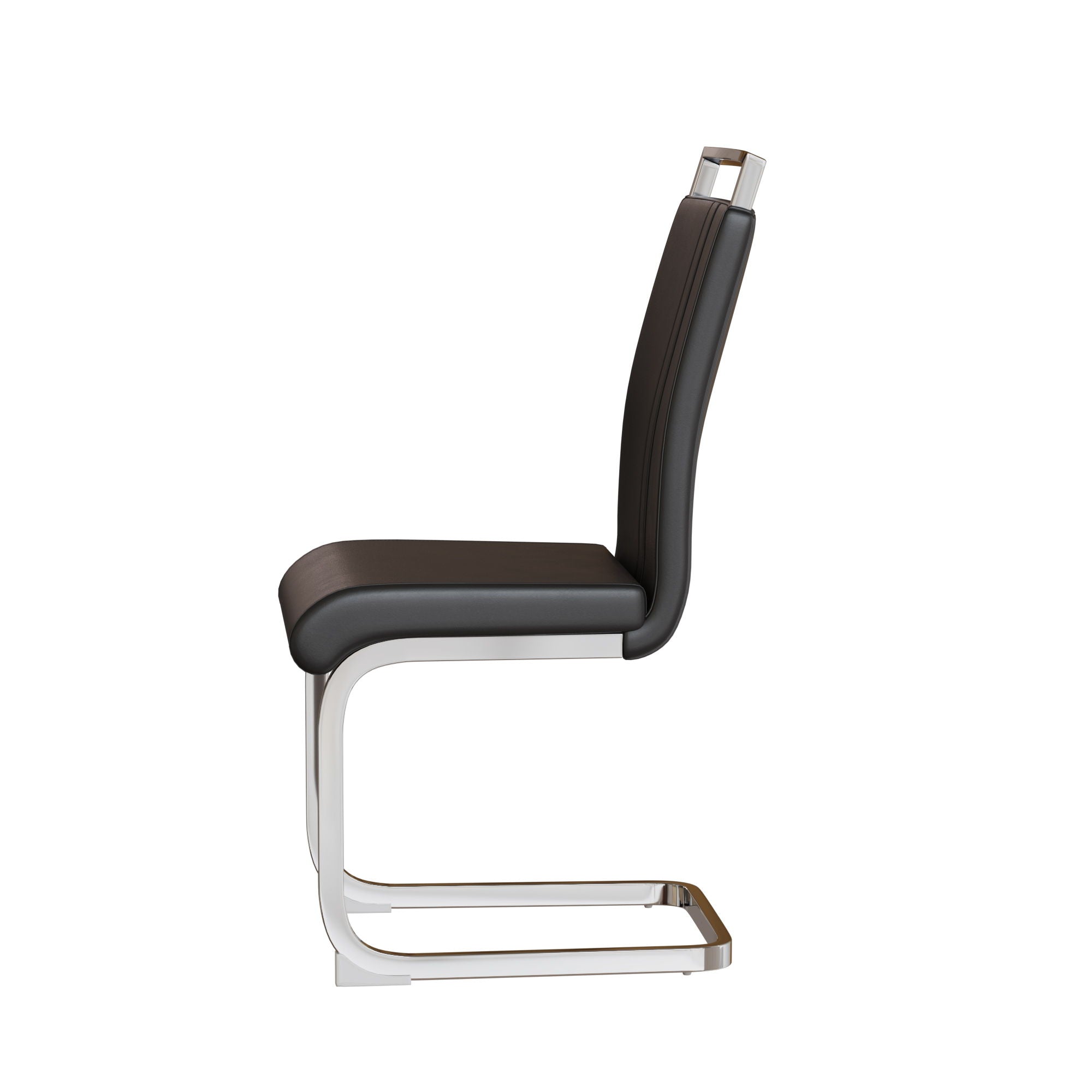 Modern Dining Chairs With Padded Seat, High Back