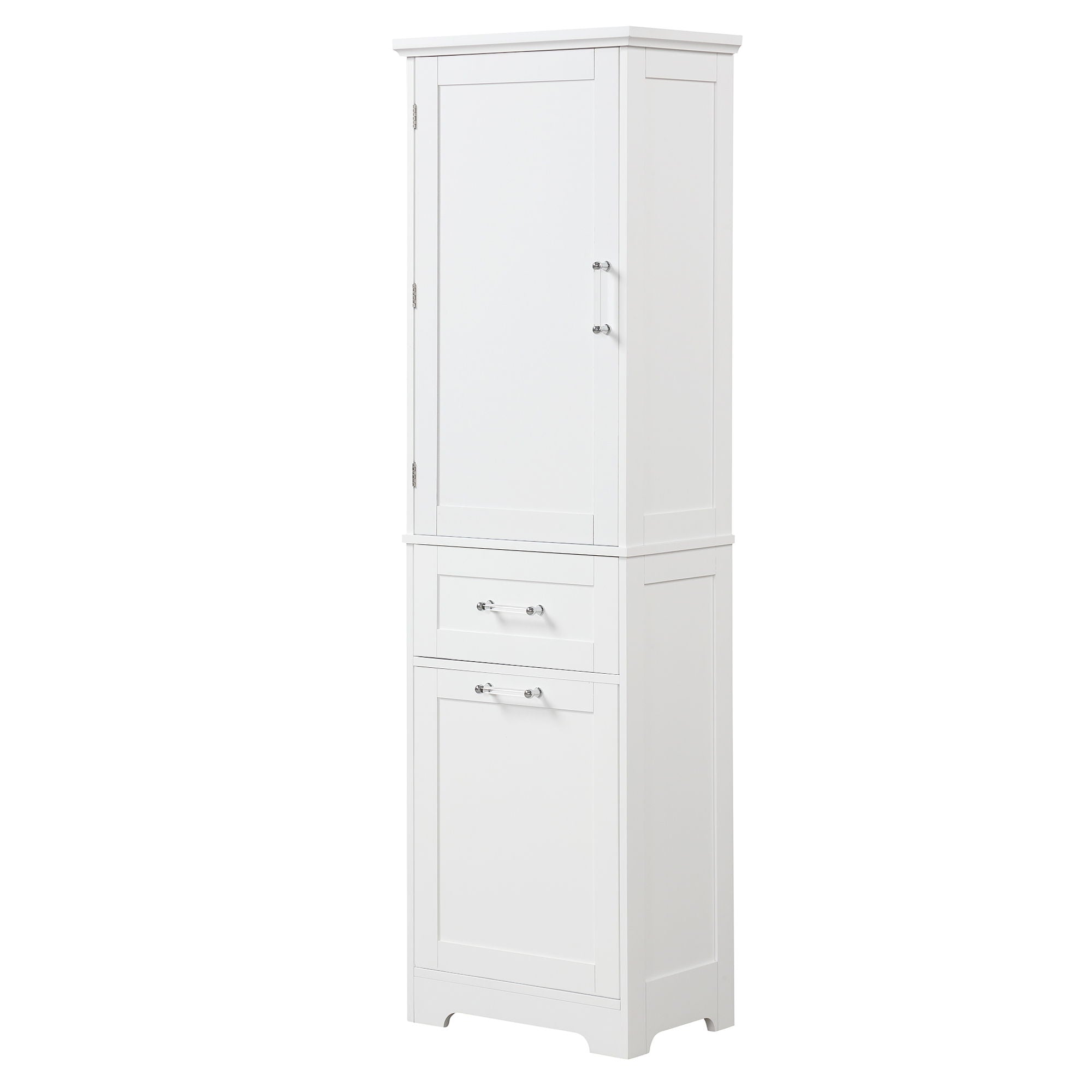 Tall Freestanding Bathroom Storage Cabinet With Adjustable Shelf And 2 Drawers