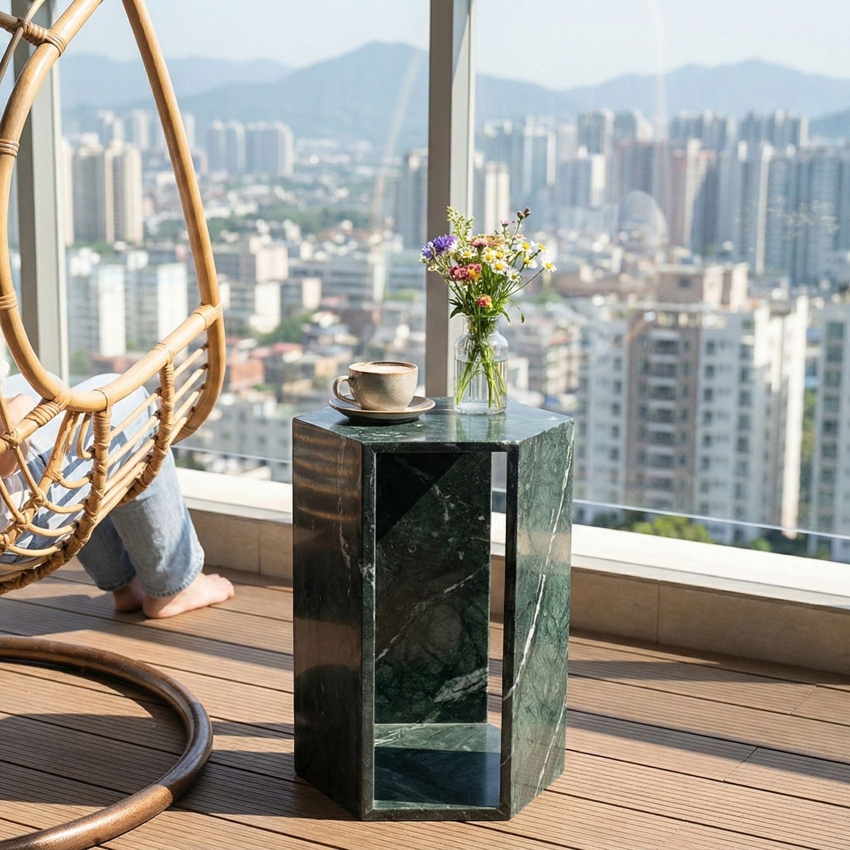 Modern Minimalist Hexagon Side Table