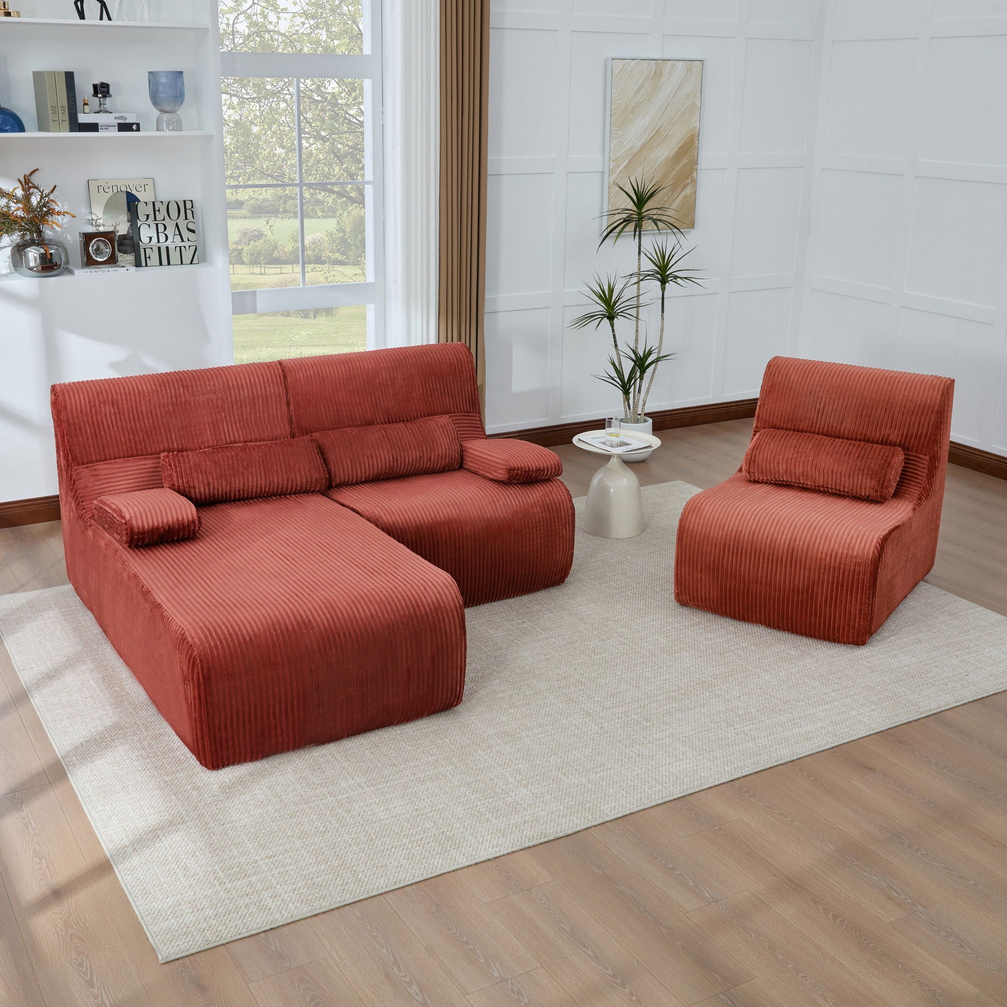 Oversized Sectional Sofa, Living Room Seating With Modular Design