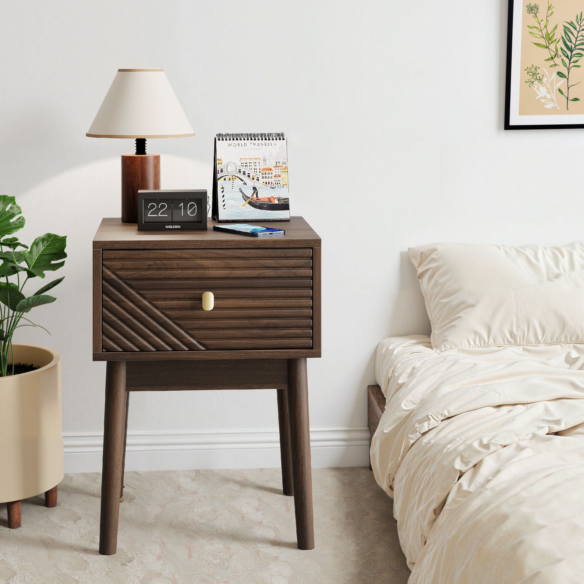 Medieval - Bedside Table - Walnut