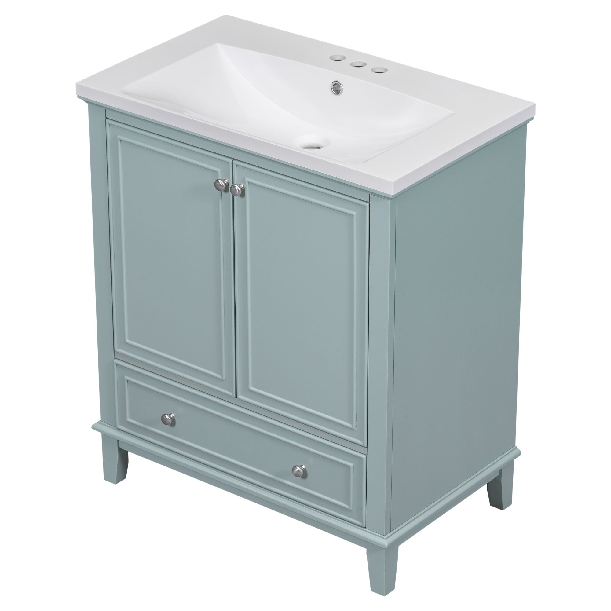 Modern Bathroom Vanity With Sink Combo, Multi Functional Cabinet With Doors And Drawer