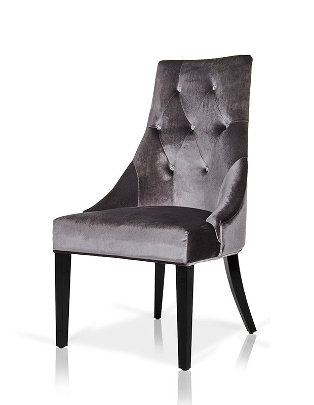 Charlotte - Grey Velour Dining Chair (Set of 2)