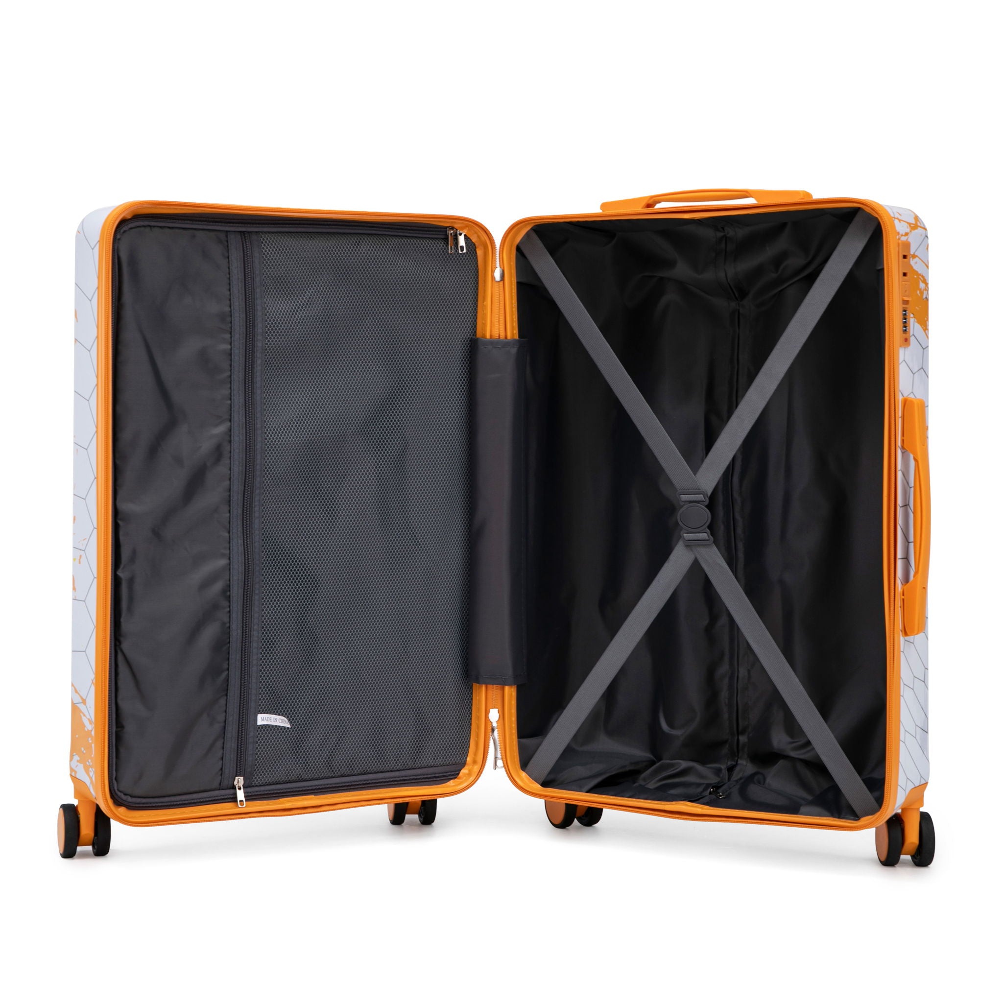 Luggage With Combination Lock, Lightweight Carry-On Suitcase