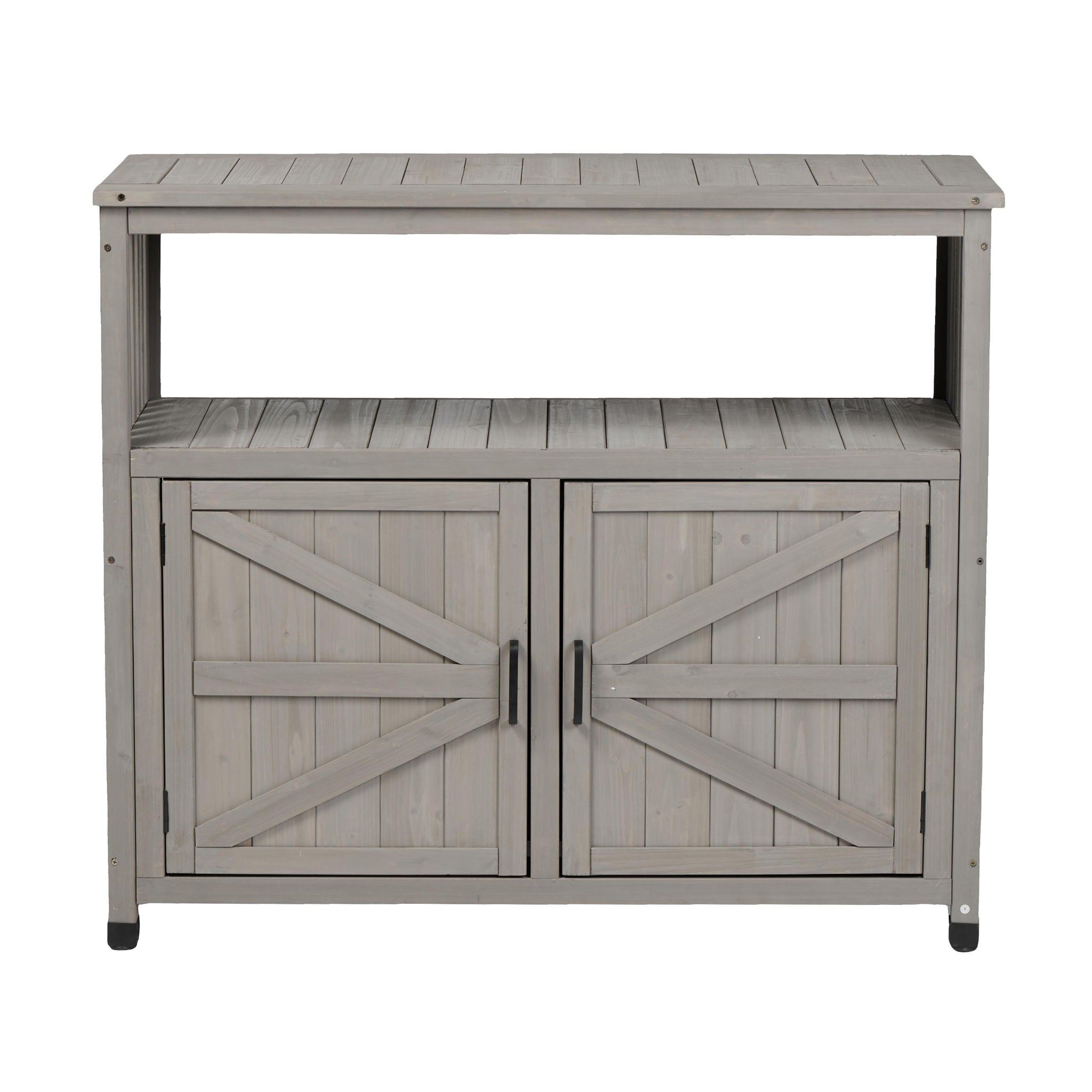 Patio Bar Table Set With Storage