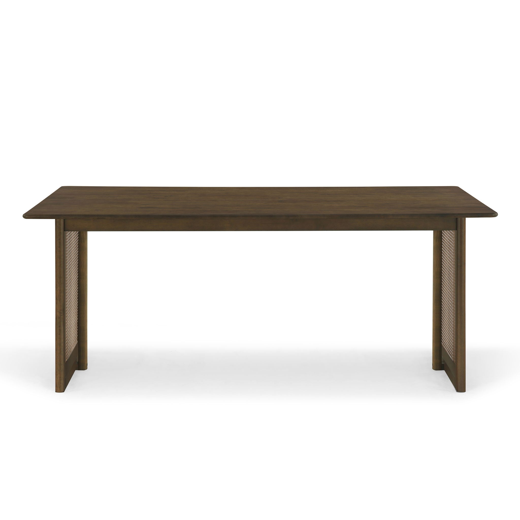 Dining Table With Rattan Accents
