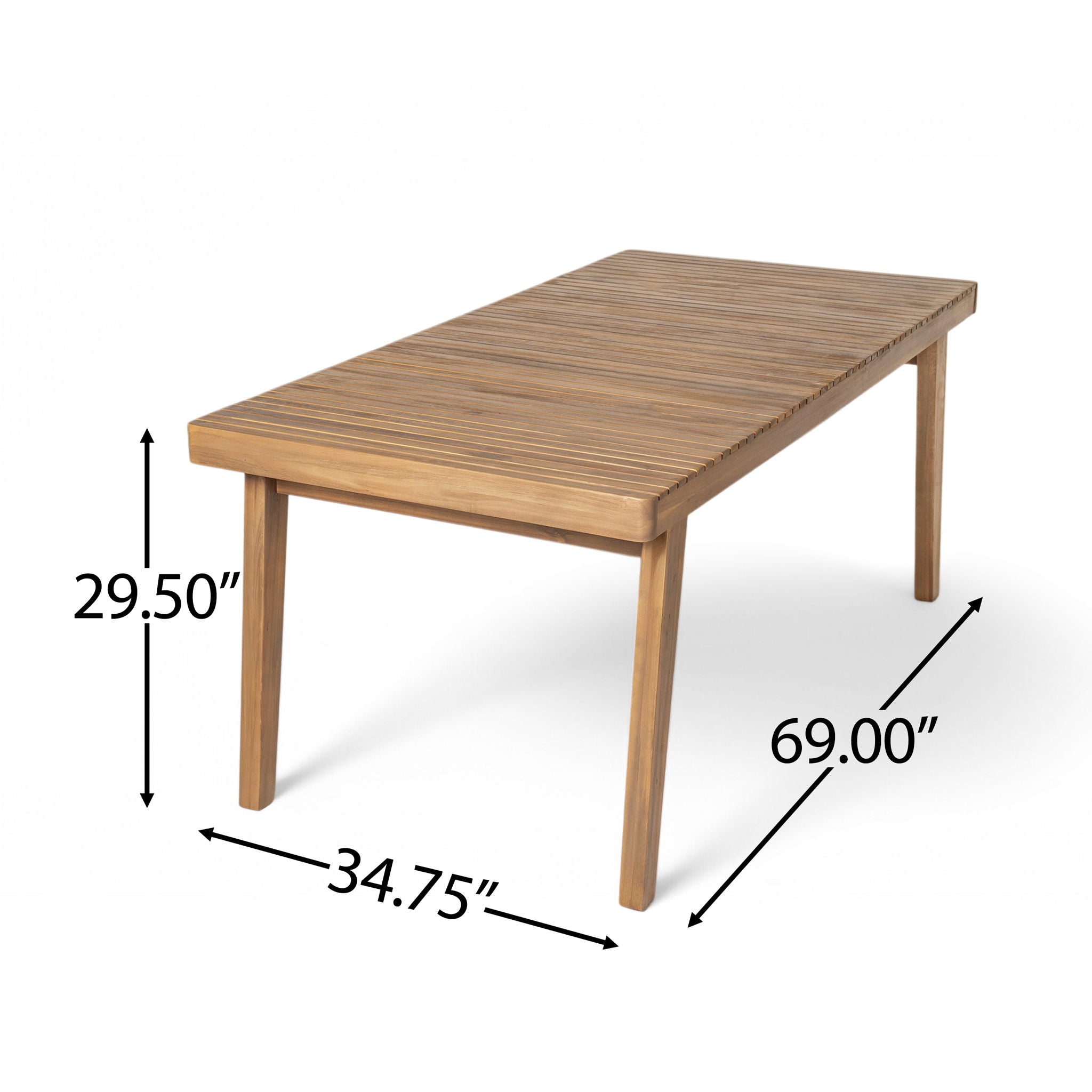 7 Piece Patio Furniture Set Acacia Wood Table And 6 Heavy Duty Cushioned Chairs