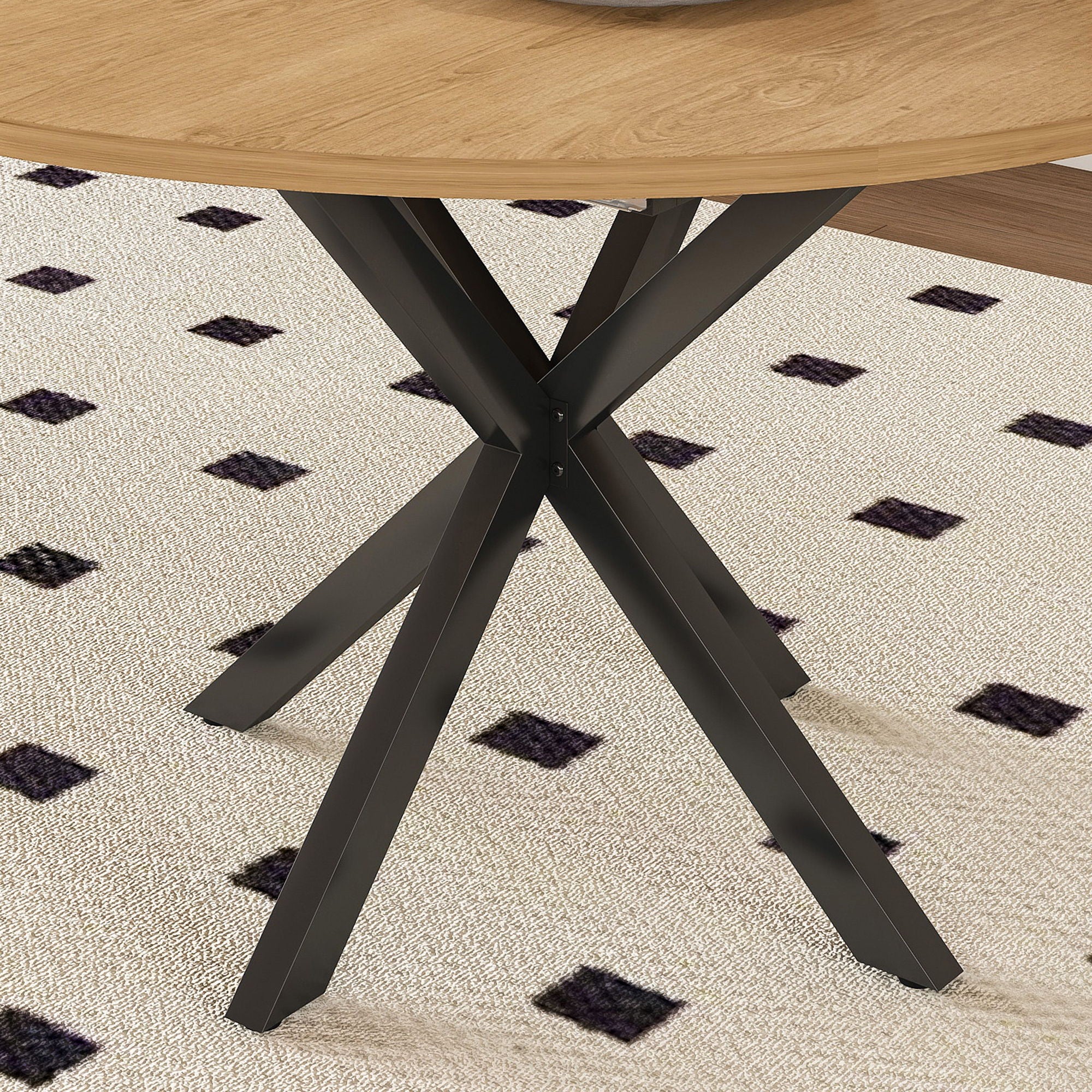 Modern Extendable Round Dining Table Set, Table With Chairs