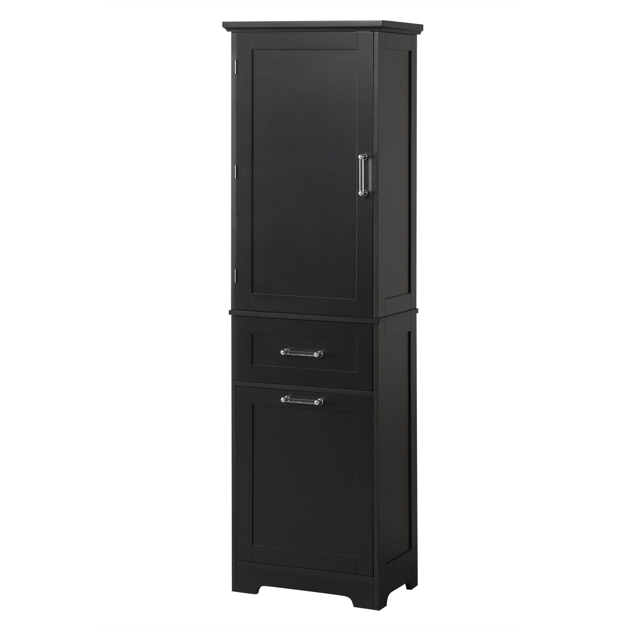 Tall Freestanding Bathroom Storage Cabinet With Adjustable Shelf And 2 Drawers