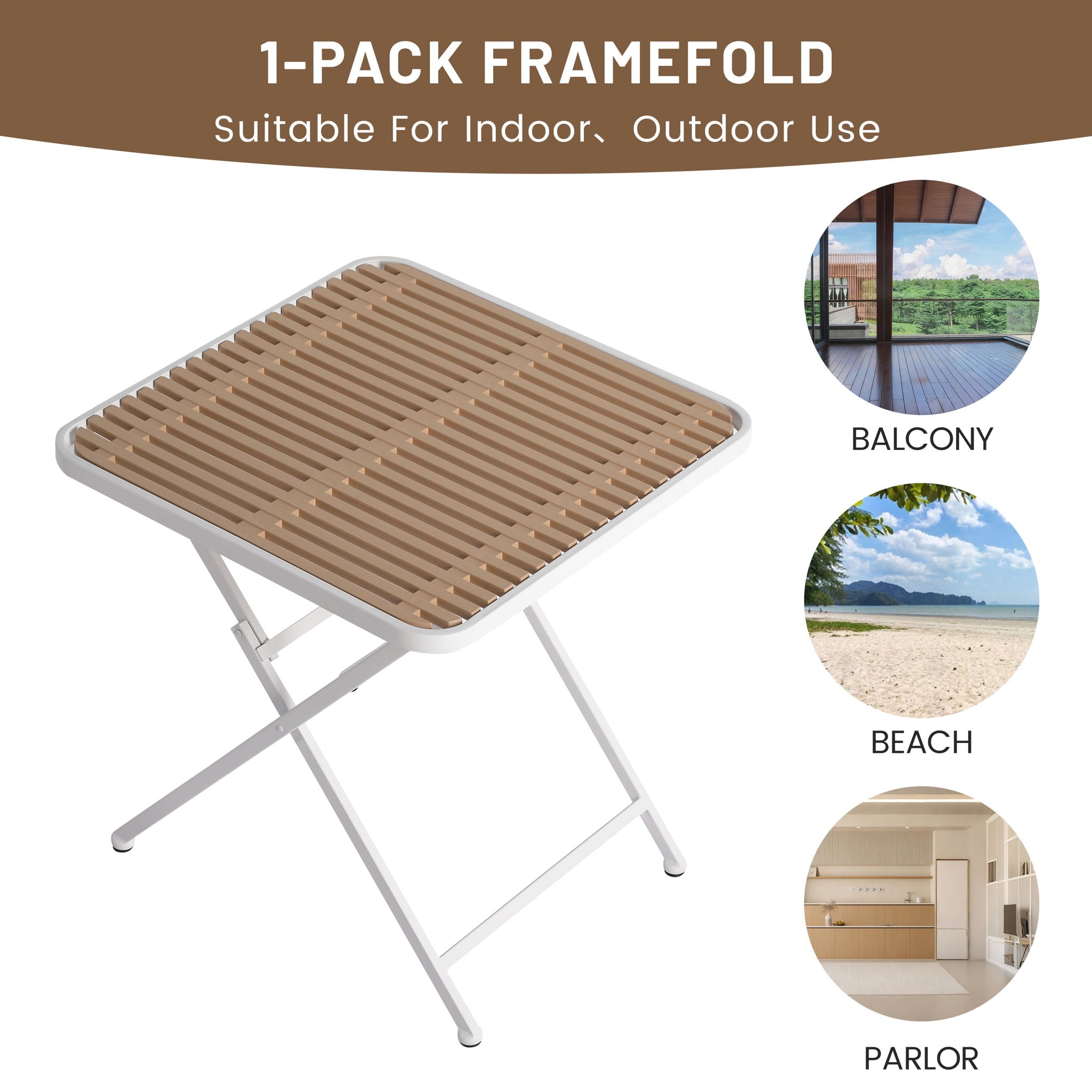 4 Modern Stackable Plastic Armchair Matched With Folding Square Table