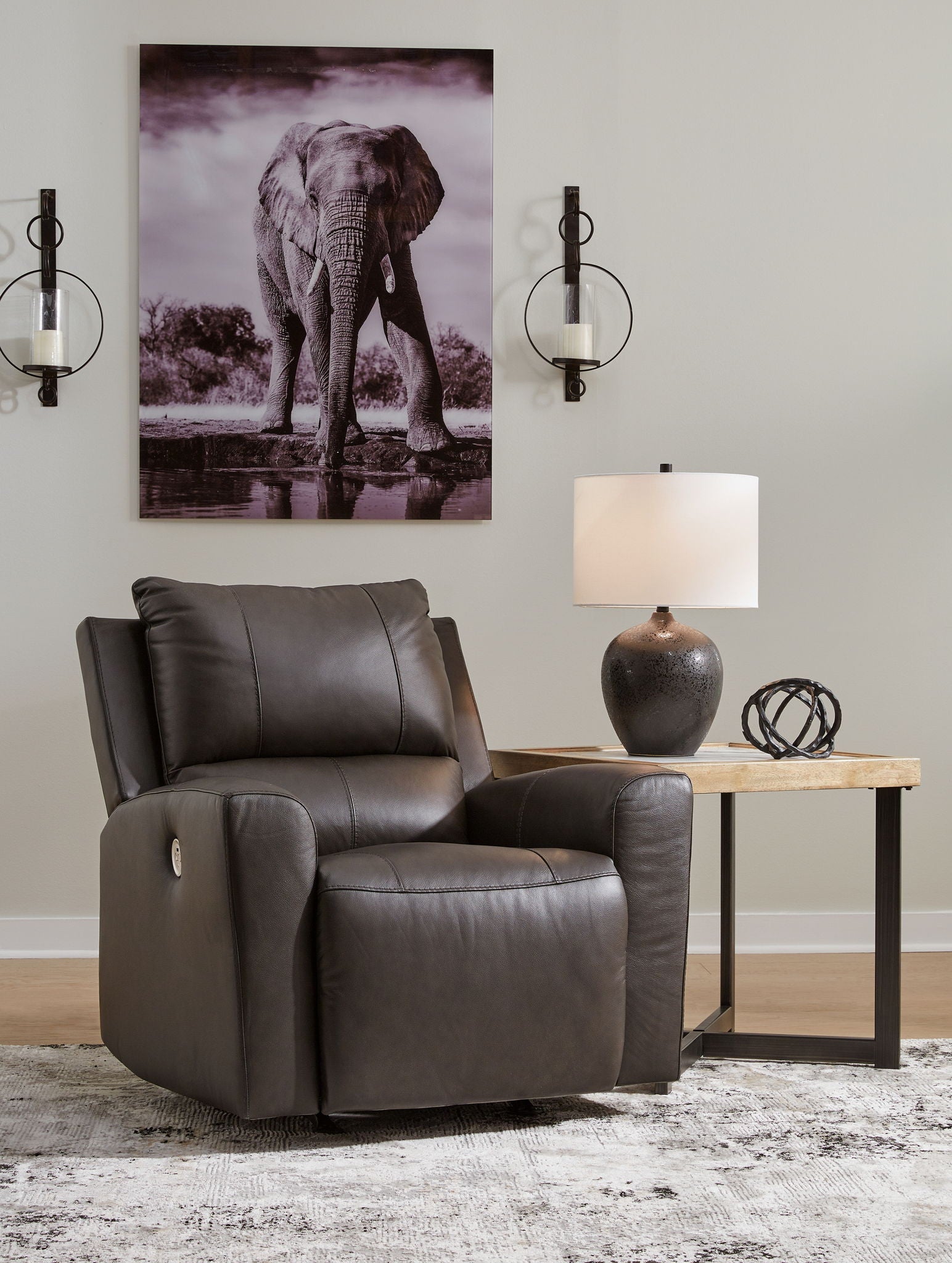 Boxmere - Power Rocker Recliner - Storm