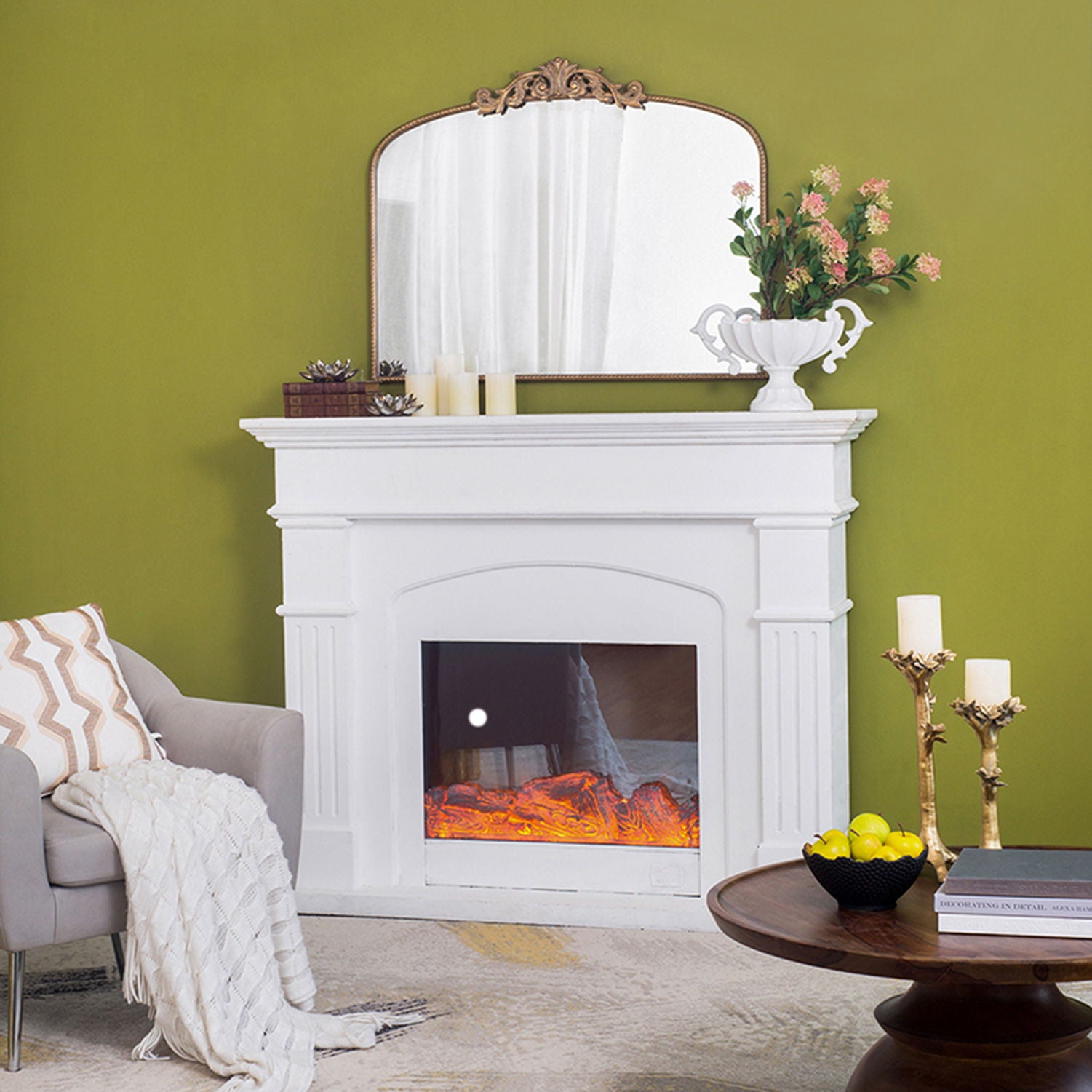 Arch Mirror, Baroque Inspired Wall Decor For Bathroom, Bedroom, Living Room