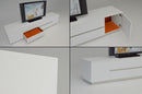 A&X Skyline Modern White Crocodile TV Stand