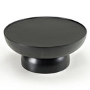 Modrest Akron - Modern Black & White Faux Marble Round Coffee Table
