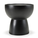 Modrest Akron - Modern Black & White Faux Marble Round End Table