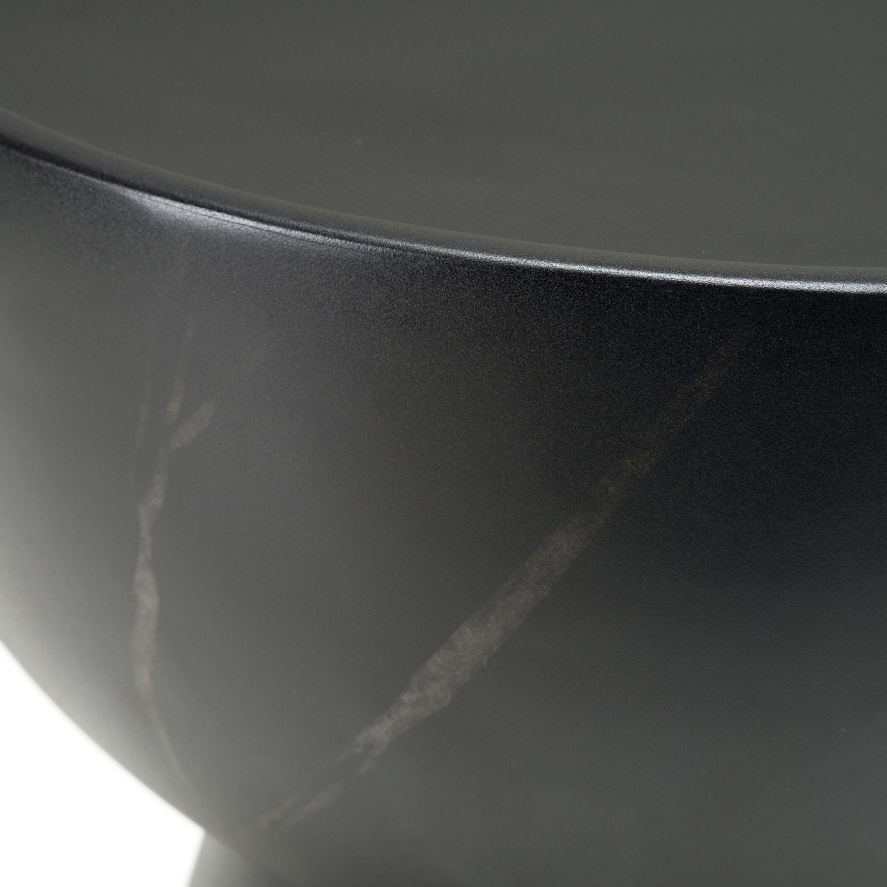 Modrest Akron - Modern Black & White Faux Marble Round End Table