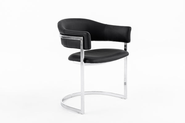 Modrest Allie Contemporary Black Leatherette Dining Chair