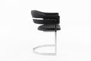 Modrest Allie Contemporary Black Leatherette Dining Chair