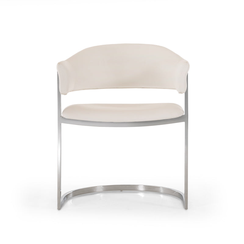 Modrest Allie Contemporary White Leatherette Dining Chair