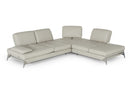 Lamod Italia Andrea - Modern Grey Leather Sectional Sofa