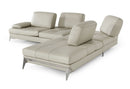 Lamod Italia Andrea - Modern Grey Leather Sectional Sofa
